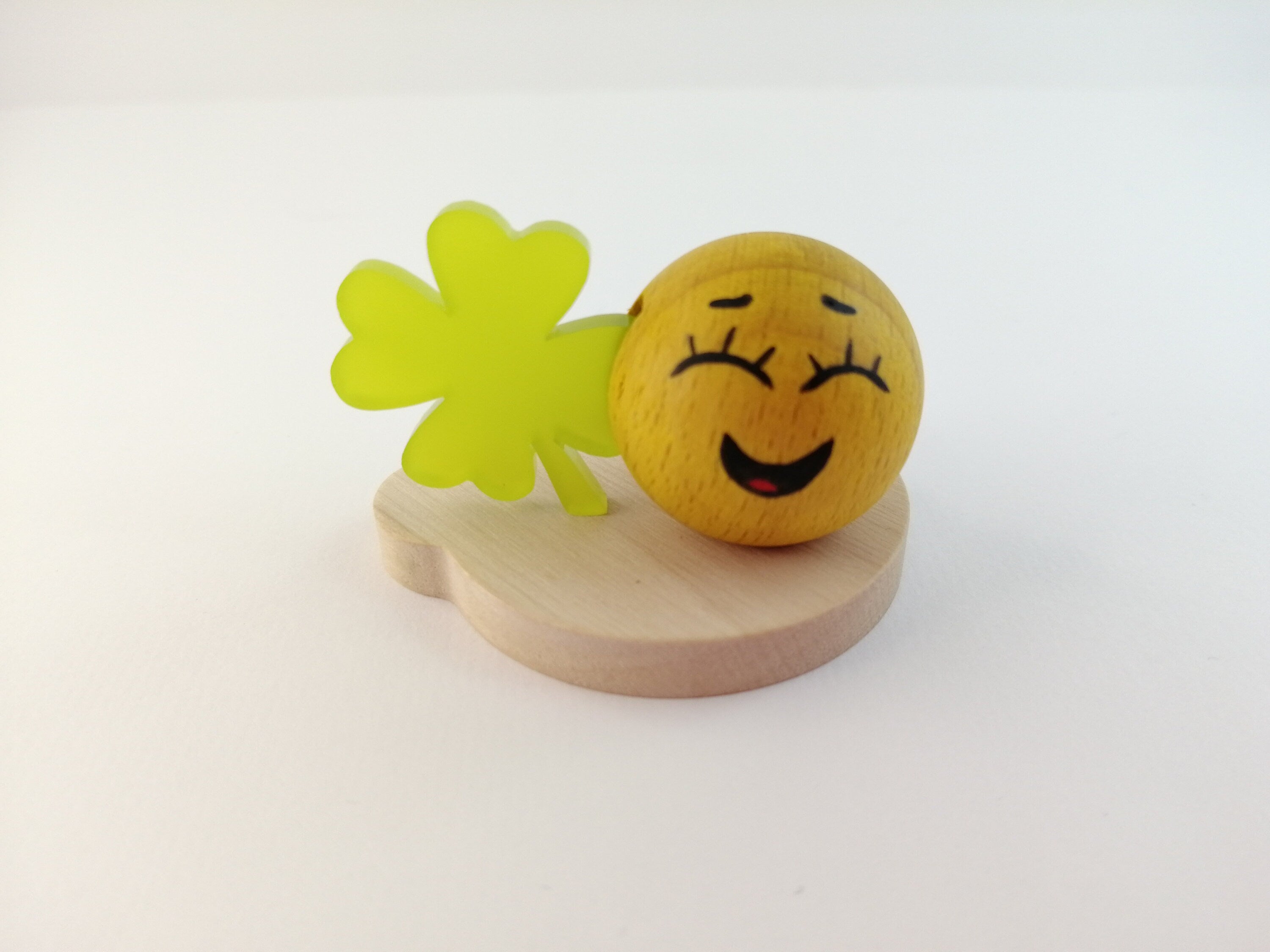 Miniatur Figur Holz "Smilinka" Glück Sammelfigur